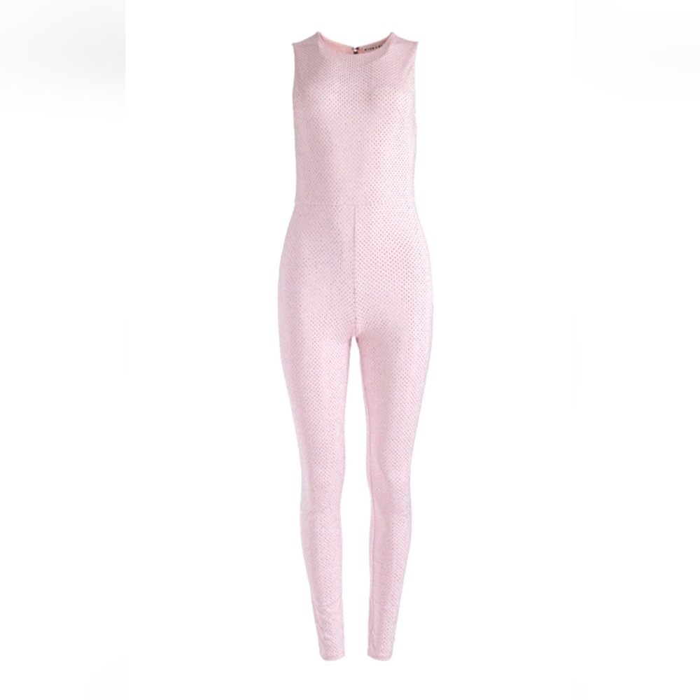 ALICE + OLIVIA FREDDIE CREWNECK EMBELLISHED CATSUIT $595 - Picture 10 of 15